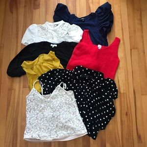 Lot of Size Small /XS Tops (7 Items)
